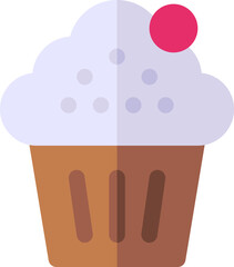 cupcake illustration on a white background    