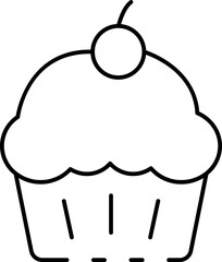 cupcake illustration on a white background     