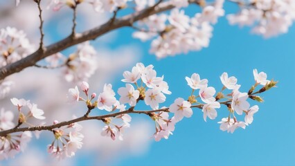 Obraz premium A close up of a tree branch with white flowers