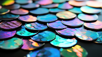 Iridescent sequins texture background