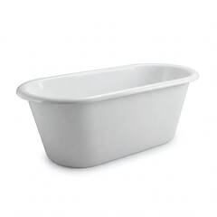 Plain white bathtub isolated on white