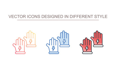 Electrician Glove icon design with white background stock illustration