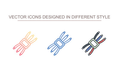 Pair of Wire icon design with white background stock illustration