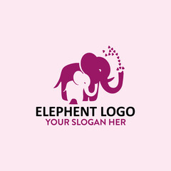 elephants logo design vector