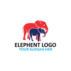 elephants logo design vector