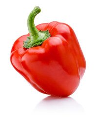 Red pepper vegetable isolated on white background