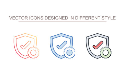 Guarantee icon design with white background stock illustration