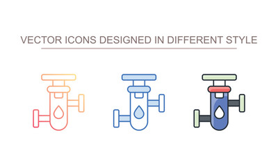 Water Filter icon design with white background stock illustration