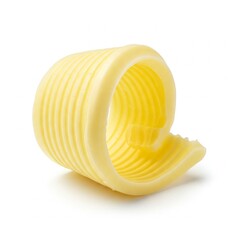 Butter roll isolated on white