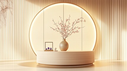 Minimalist Interior Design with Blossom Arrangement