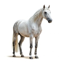 white horse isolated on white
