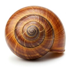snail shell on white background