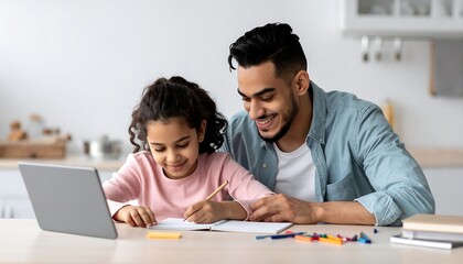 Digital Education at Home with a Caring Father