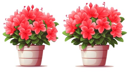 Obraz premium Vibrant Azalea Flower in Pot Banners for Shop Promotion and Marketing Campaigns