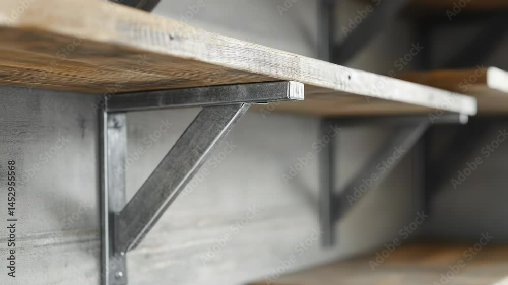 Aufkleber A close-up view of a shelf on a wall with various items displayed