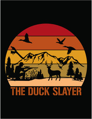 The Duck Slayer Cutting Printable Files - printable editable vector art file.