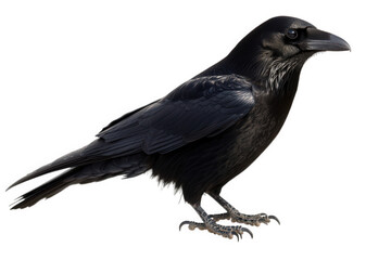 Obraz premium Majestic Raven A Striking Black Bird in Profile