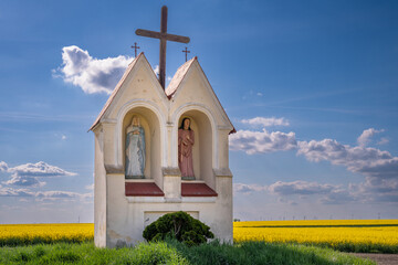 Roadside shrine, Opole Voivodeship, Poland.