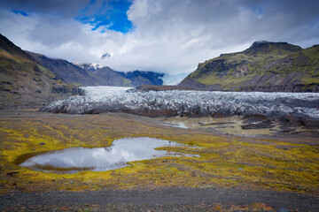 Svínafellsjökull - an outlet glacier of Vatnajökull, the largest ice cap in Europe, Iceland