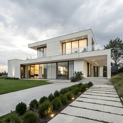 modern house in the park