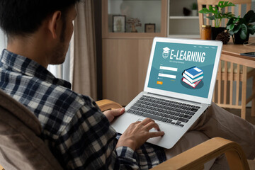 E-learning website with modish sofware for student to study online on the internet network