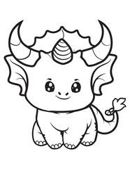 Cute Cartoon Dinosaur – Adorable Prehistoric Character for Kids