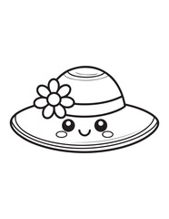 Summer Hat – Stylish Accessory Illustration for Fashion and Seasonal Designs