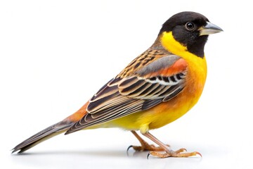 Fototapeta premium black headed bunting isolated on white background
