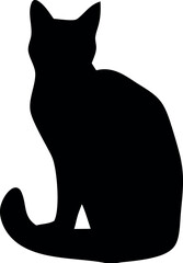Setting cat silhouette icon. 