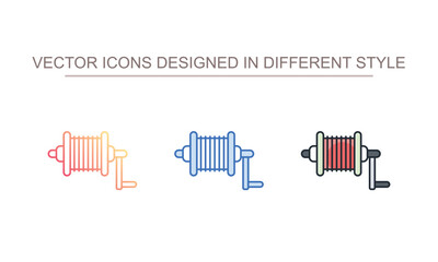 Fishing Reel icon design with white background stock illustration