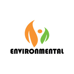 green environment logo design vector