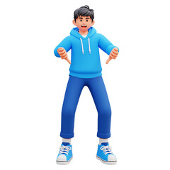 3D Character Enthusiastic Boy