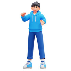 3D Character in Casual Attire