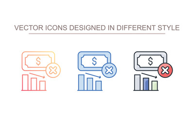 Zero investment icon design with white background stock illustration