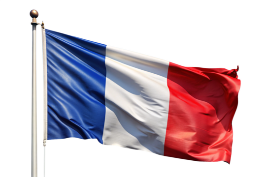 flag of france isolated on white background 