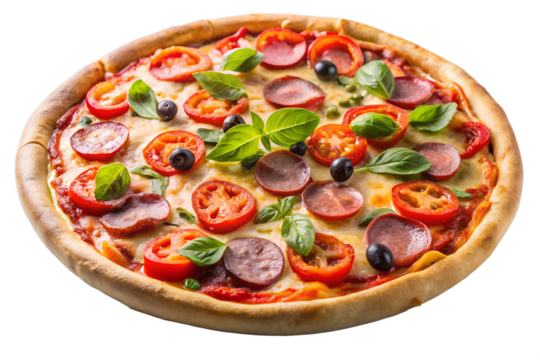 Cutout pizza image in PNG with no background ideal for creative projects digital ads flyers brochures and customizable menu templates milkyhexddway pizzas for creating advertising