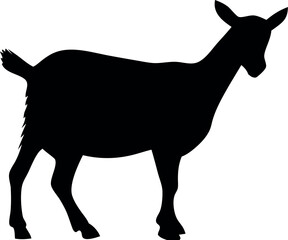 goat silhouette vector.