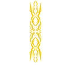 Ornate golden vector pattern, a symbol of abstract tribal graphic design art