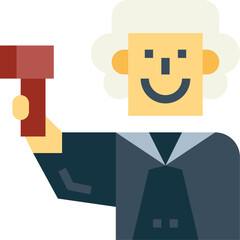 judge illustration on a white background     
