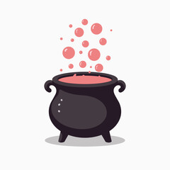 pink bubbling cauldron illustration