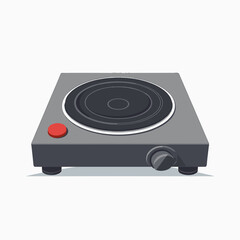 Fototapeta premium modern dj mixer with red button digital audio equipment