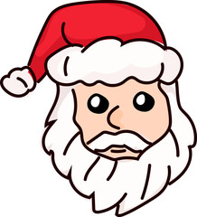 Santa Face Cartoon