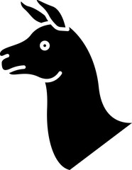 llama illustration on a white background     