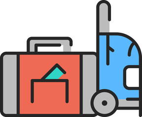 luggage illustration on a white background     