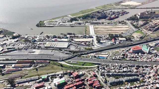 autopista Lugones, aeroparque, vista a&eacute;rea, capital federal, r&iacute;o de plata, buenos aires, argentina