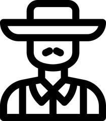 man illustration on a white background     