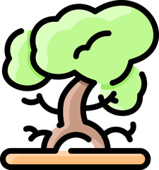 mangrove illustration on a white background     