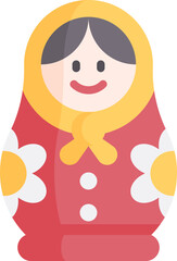 matryoshka doll illustration on a white background    