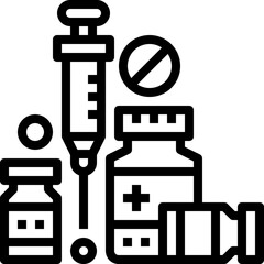 medicine illustration on a white background     