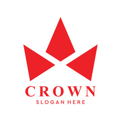 Obraz premium Crown creative logo design icon